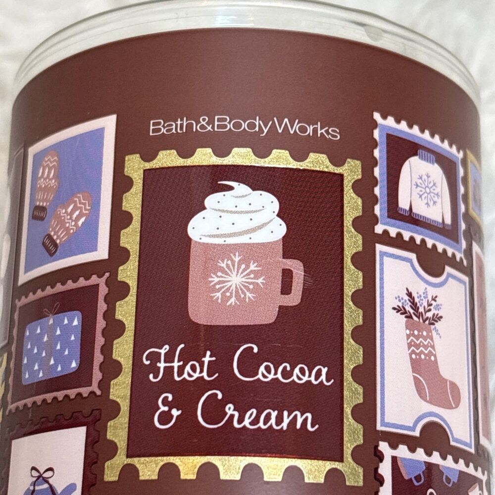 NEW Bath & Body Works Hot Cocoa & Cream Single Wick Scented Candle 8 oz / 227g - Picture 12 of 12